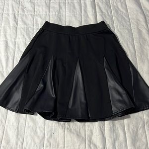 Faux leather black skirt